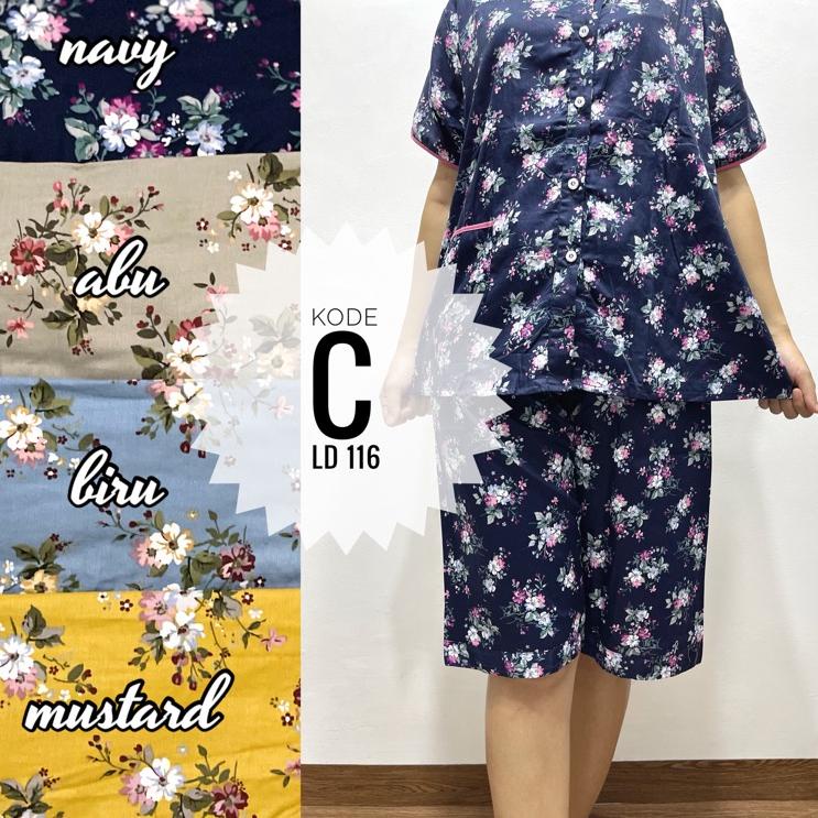 ➶ Babydoll kulot 3/4 setelan pendek katun jepang sabata pretty girl busui bumil ☆