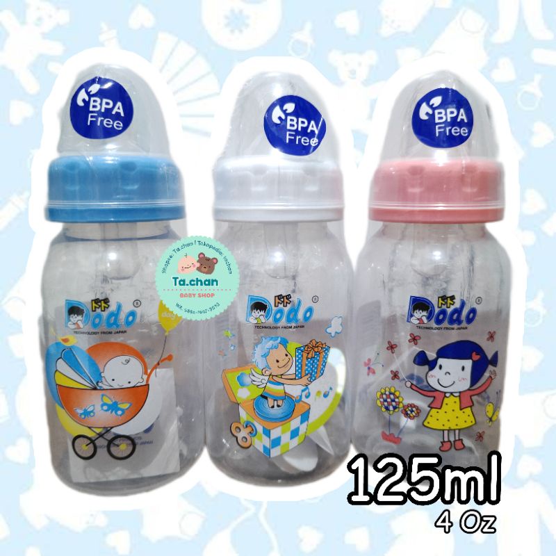 Botol susu Dodo PP Eko 60ml / 125ml / 250ml Botol dot susu 2 oz /4oz/ 8oz