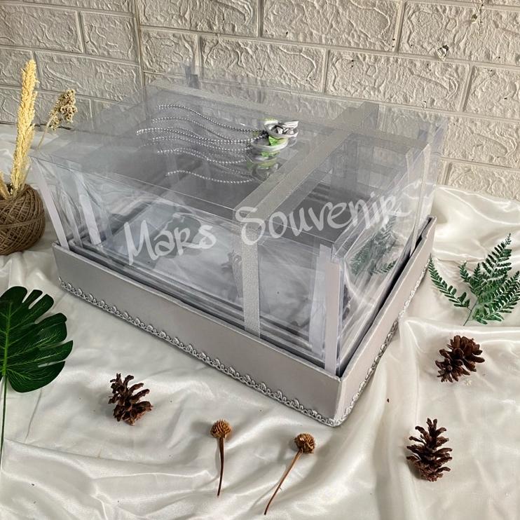 

Serbu Untung Box Kotak Seserahan Mika Pita 1 Set Isi 4 Box
