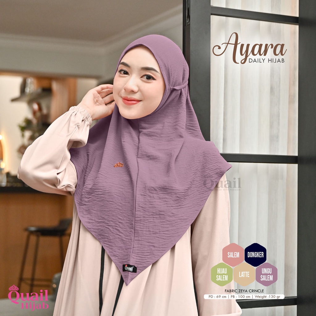 Quail Hijab - AYARA CASUAL HIJAB ORI QUAIL JILBAB INSTAN