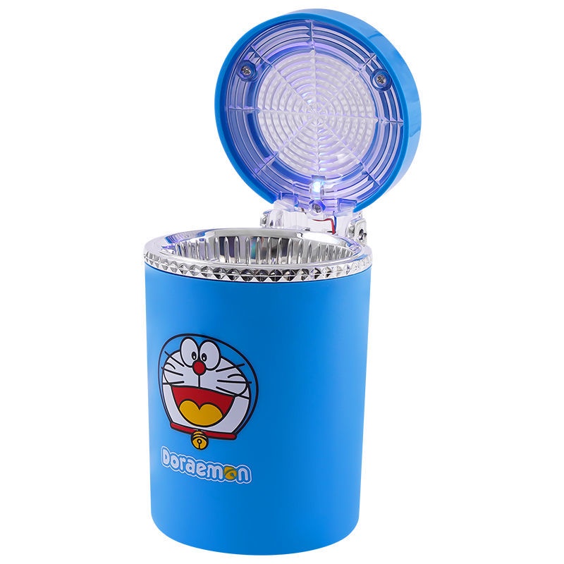 Asbak Mobil Cute ins Ashtray with Cover LED Interior Asbak Kreatif Stopkontak Udara Gantung Unik