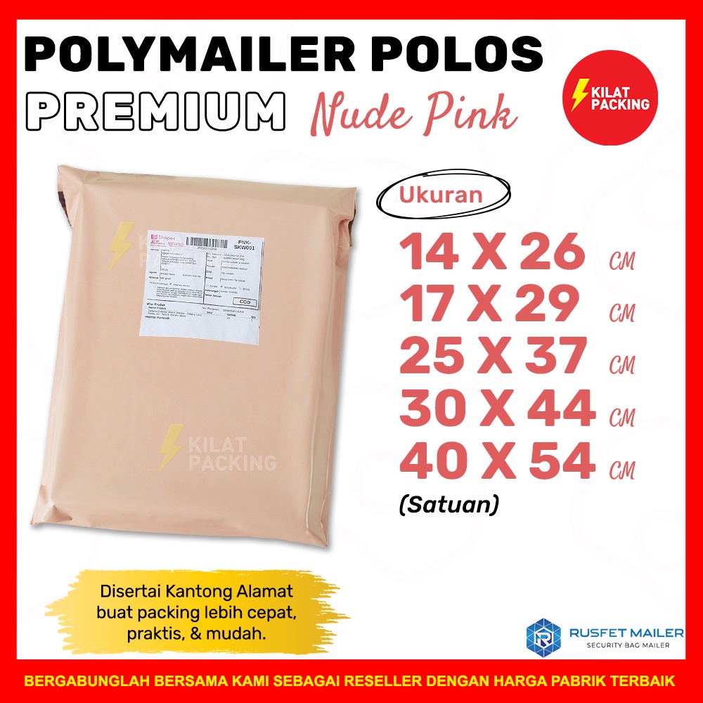 

AMPLOP PLASTIK POLYMAILER PACKING ONLINE - PEACH / AMPLOP POLYMAILER RUSFET TERMURAH SATUAN