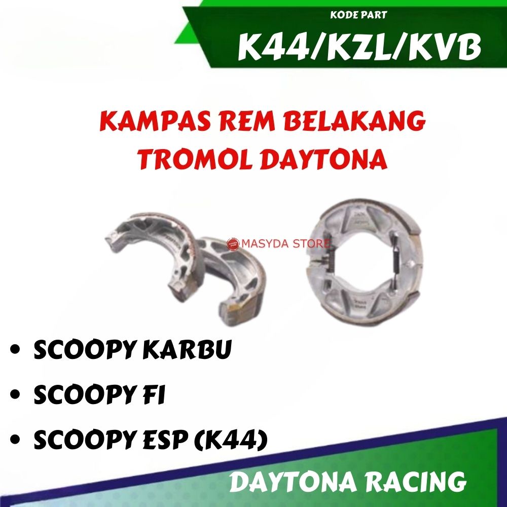 KAMPAS REM BELAKANG TROMOL SCOOPY KARBU, SCOOPY FI, SCOOPY ESP ORIGINAL DAYTONA