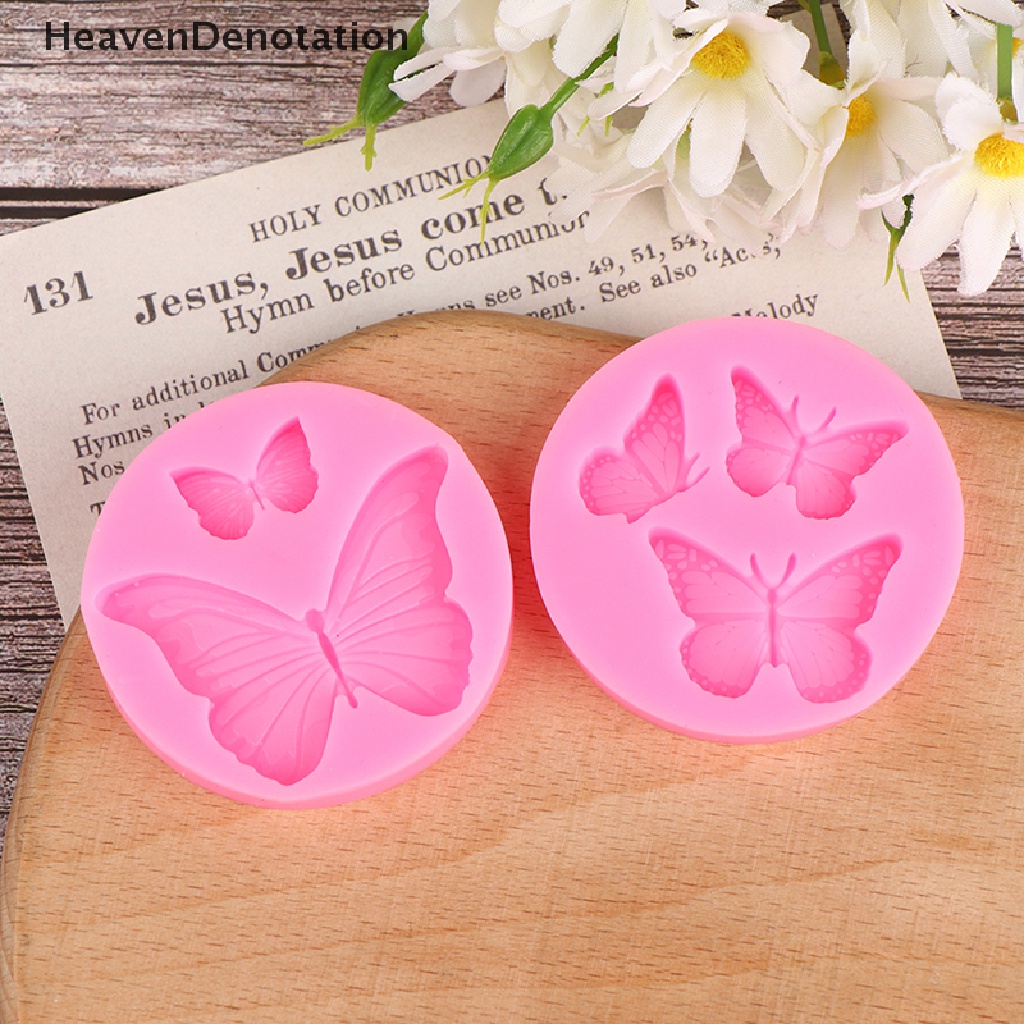 [HeavenDenotation] 1pc Cetakan Silikon Kupu-Kupu Mini Butterfly Cake Mold DIY Desserts Dekorasi HDV