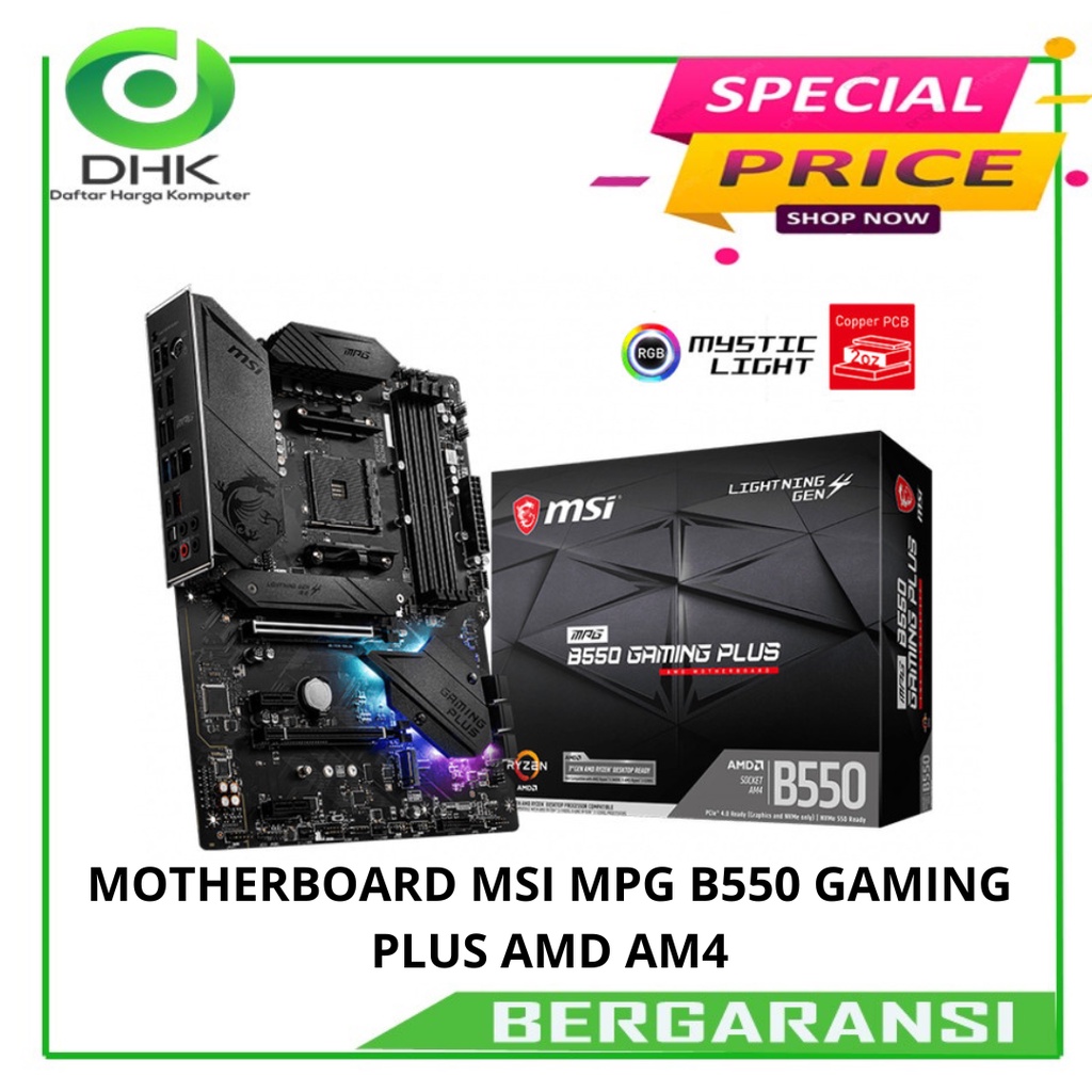 MOTHERBOARD MSI MPG B550 GAMING PLUS AMD AM4
