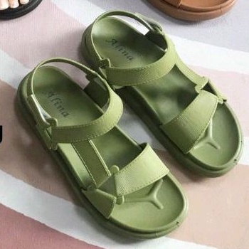 Sandal Wanita Terbaru /Sendal Gunung Wedges Jelly Alina 889-A1/Sendal Karet Kekinian