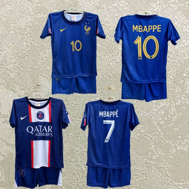 jersey france/jersey psg/jersey mbappe/setelan baju bola mbappe printing