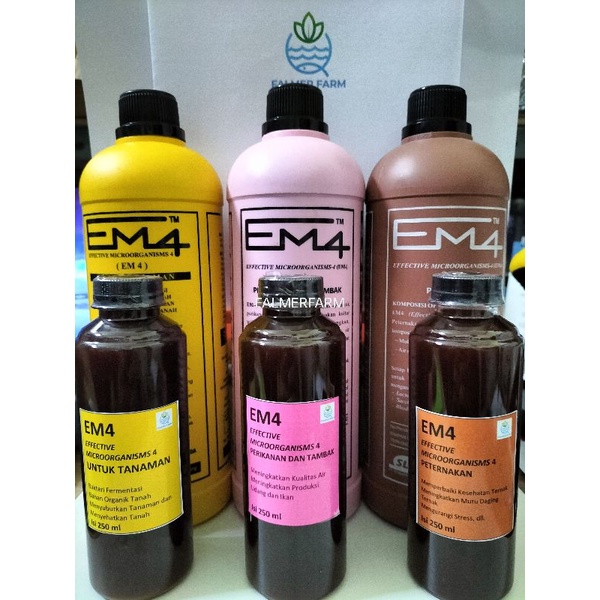 EM 4 EM4 PERIKANAN PERTANIAN PETERNAKAN KEMASAN REPACK 250 ML