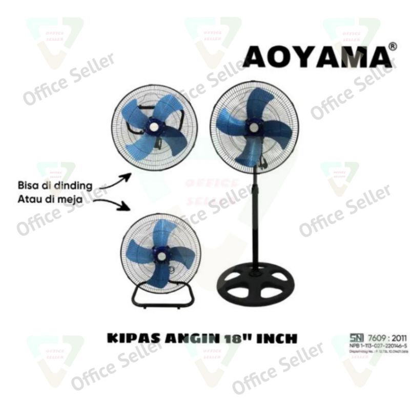 Kipas Angin Tornado 3in1 18&quot; | Kipas Angin Besi 18&quot; aoyama murah