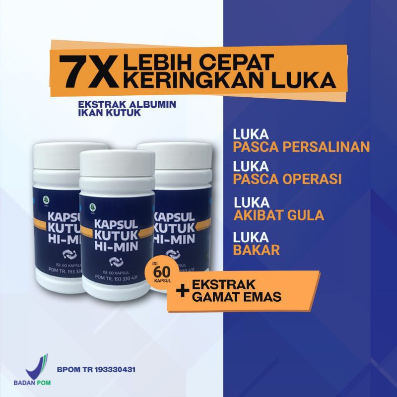 [ Kapsul KUTUK HI-MIN + EKTRA GAMAT EMAS ] PROTEIN ALBUMIN