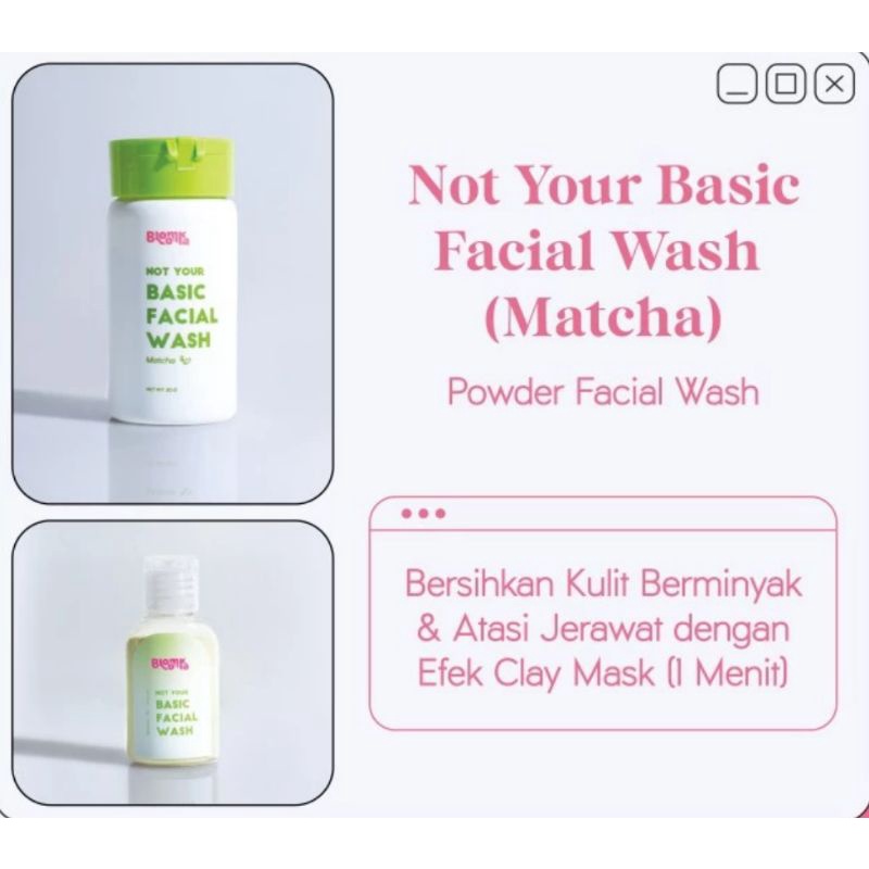 Bloomka Not For Your Basic Facial Wash (Sabun Wajah Powder)