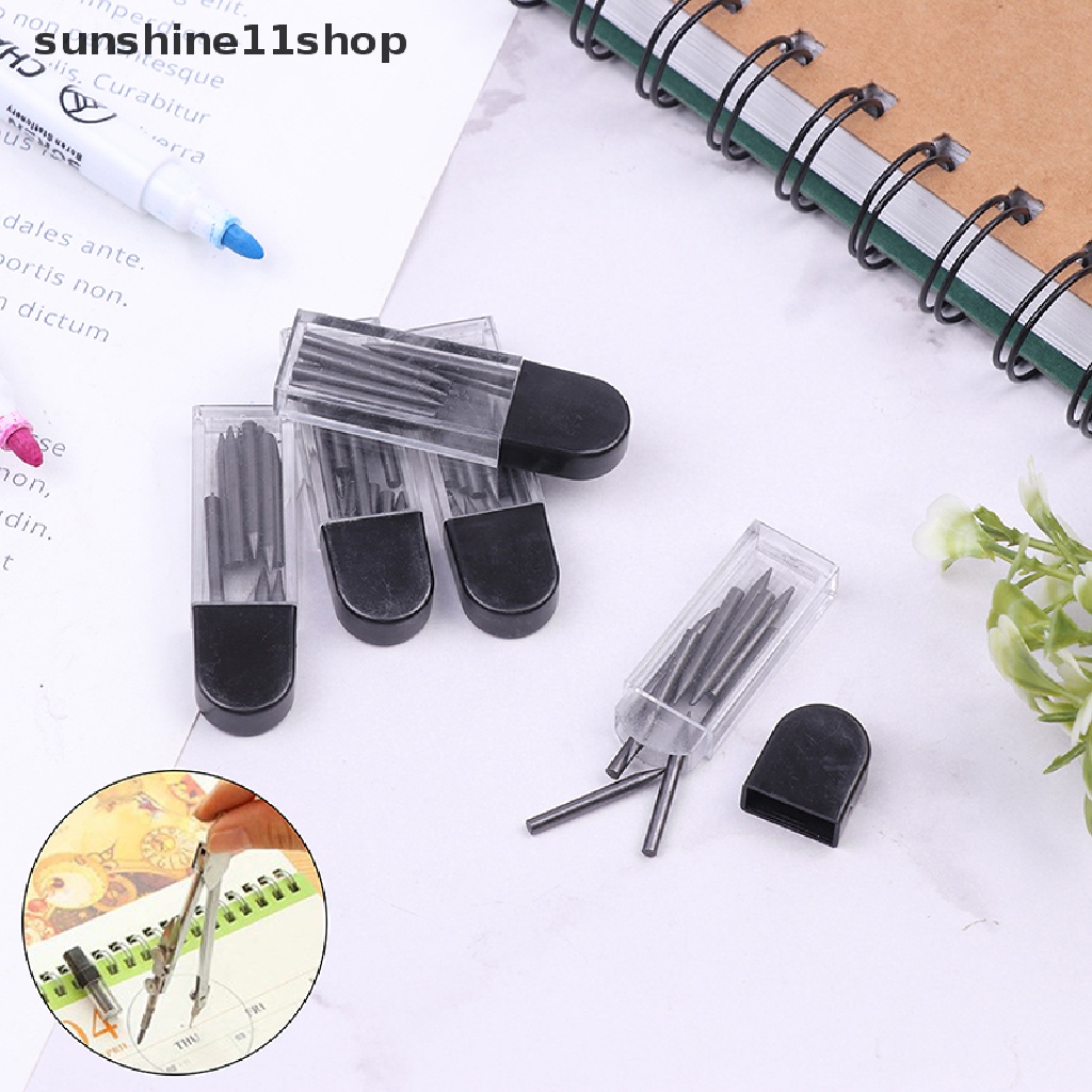 Sho 5sets 2mm Compass Core Pengganti Pensil Lead Break Resistant 2cm Untuk Penanda Menggambar Scriber Compasses Alat N