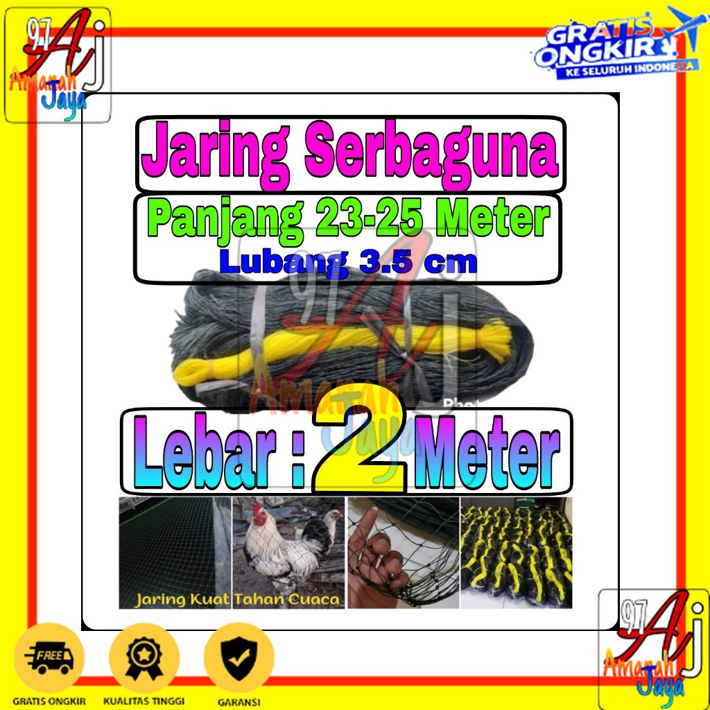 Jaring Pagar Ayam 2 meter / Jaring Serbaguna /Jaring Kandang /Jaring