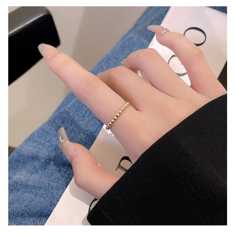 Goldkingdom Aksesoris Perhiasan Fashion Ready Stock Ins Pasang Sederhana Cincin Vegetarian Perempuan Korea Selebriti Internet Gaya Yang Sama Kepribadian Jari Telunjuk Cincin Ring