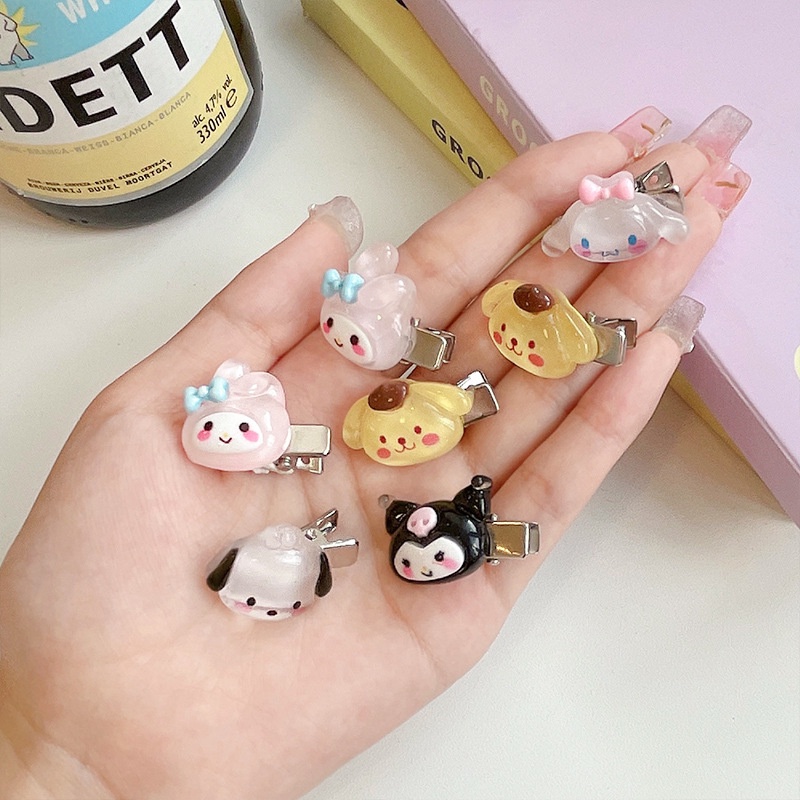 [Harga Grosir] Wanita Kartun Sanrio Melody Kuromi Cinnamoroll Jepit Rambut Kecil Gadis Manis Lucu Duckbill Jepit Rambut Kawaii Aksesoris Rambut Populer Hair Claw Headwear