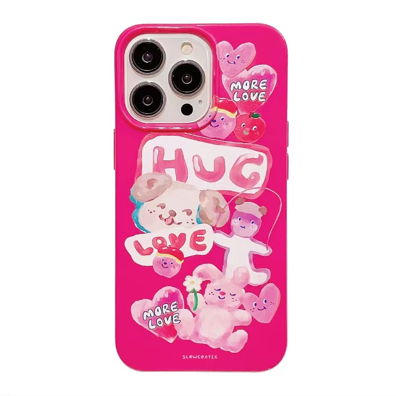 IPHONE Ins Pola Beruang Cocok Untuk Iphone14 14pro 14plus 13 13mini 13pro 13prm iPhone12 7Plus 8Plus Xr XS 13 12mini Pro Max Empat Sudut Casing Ponsel Tahan Guncangan