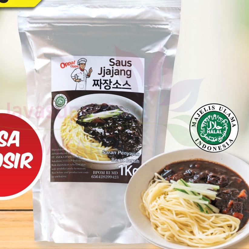 

❀ Saus Jjajang Halal Pasta Kedelai Hitam 1kg Saus jjajangmyeon Oppa!Oppa ✸