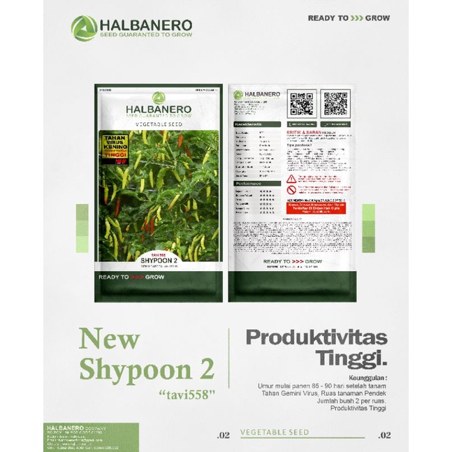 benih cabai SHYPOON2 kemasan 10gram