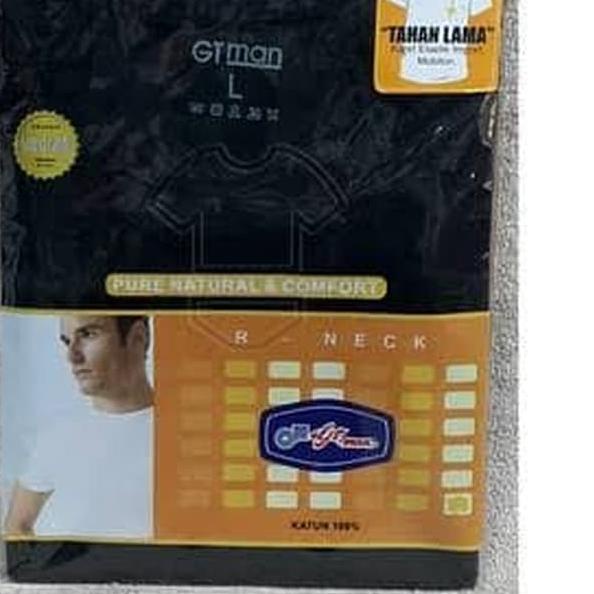 ➧ Kaos Oblong GTMan Hitam Kaos Dalam GT Man Pakaian Dalam Pria GT-Man ✺