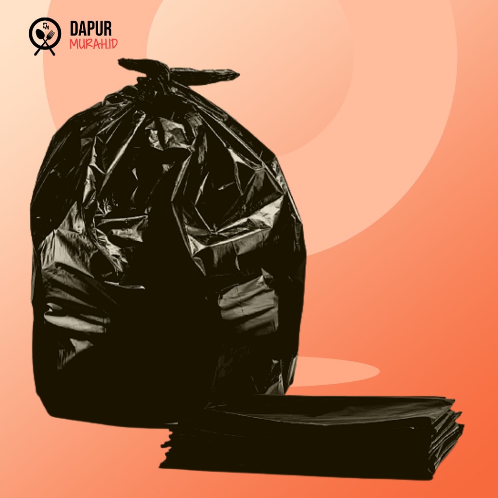 DM - Trash Bag Kantong Plastik Kresek Sampah Hitam Isi 20 Pcs