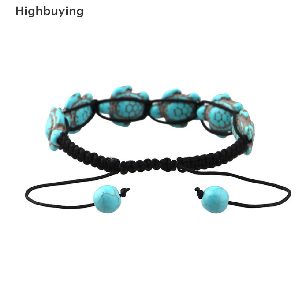 Hbid Vintage Bohemia Bangle Turquoise Turtle Adjustable Braided Rope Gelang Perhiasan Glory