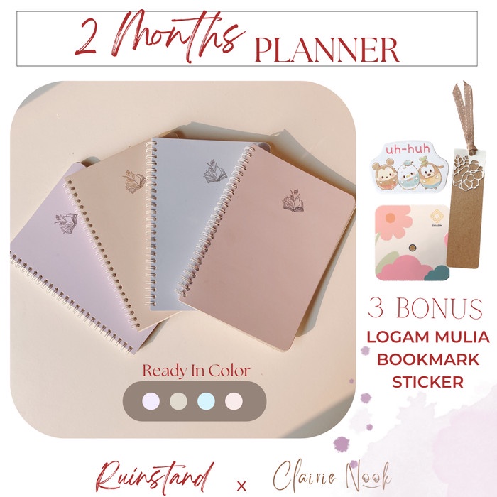

Terlaris Monthly Planner - Planner - Jurnal - Diary Planner Clairie Nook