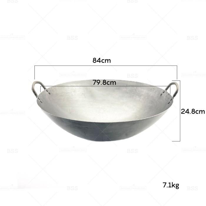 Wajan Besar Jumbo Iron Besi Penggorengan 73Cm 80Cm Kuali Goreng Wok 053