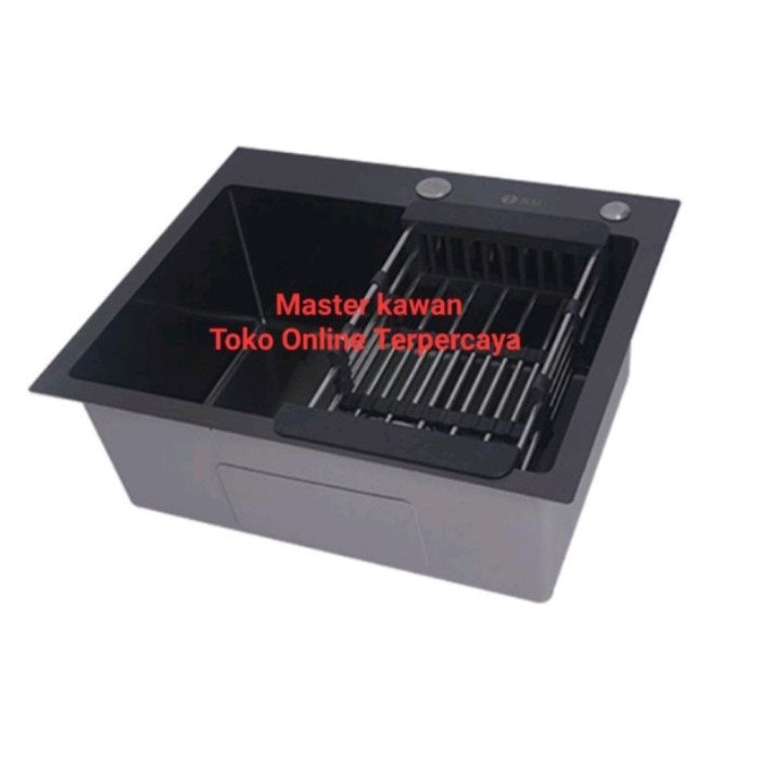Terlaris Paket Kitchen Sink Stainless Jkm 5243 Black /Sink Jkm 5243 Hitam