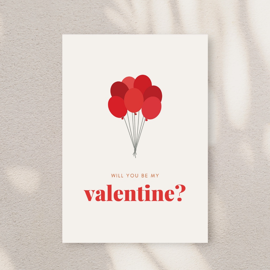

Greeting Card - Kartu Ucapan A6 Premium - Valentine's Day - Will You Be My Valentine