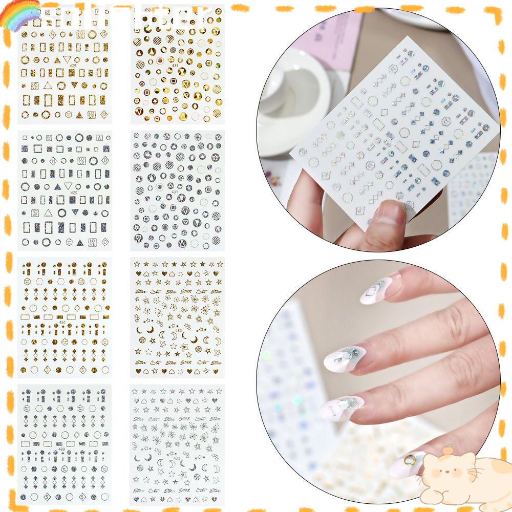 Solighter Stiker Kuku 3D Kecantikan Nail Art Dekorasi Fashion Manicure