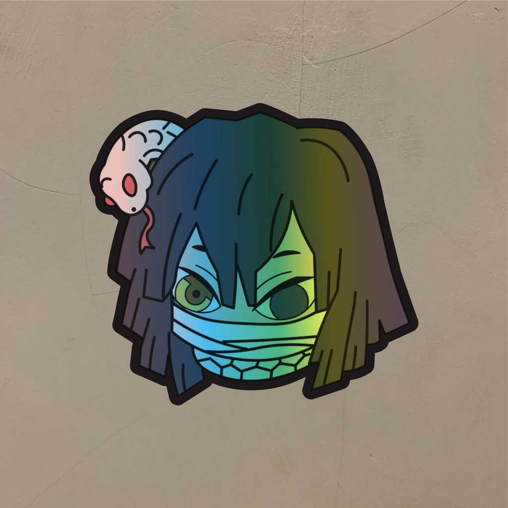 

Stiker Anime Hologram Obanai Iguro Stiker Case Hp dan Laptop 7 Cm