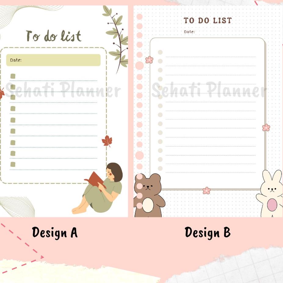 

IdJj8J3 To Do List Colorful A5 & B5 Kertas Binder Loose Leaf / Isi Kertas File /Bullet Journal / Sehati Planner