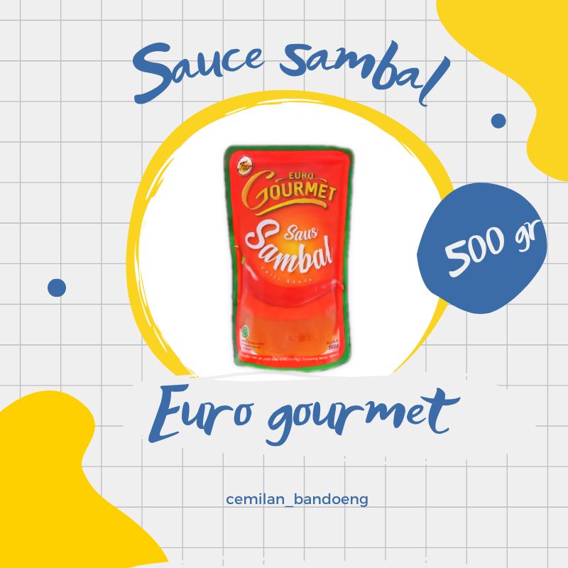 SAOS SAMBAL EURO GOURMET 500GR MURAH