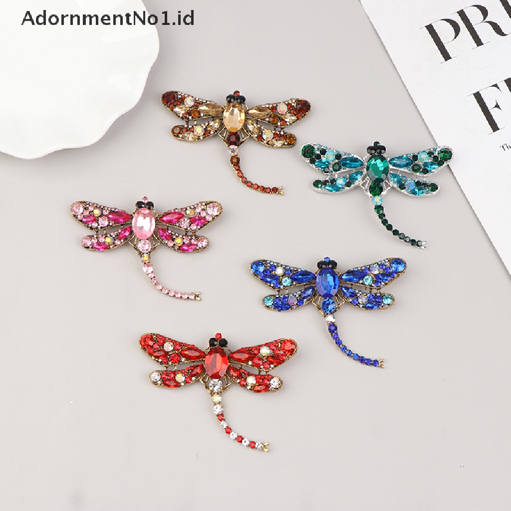 [AdornmentNo1] 1pc Kristal Capung Bros Pin Perhiasan Perjamuan Hadiah Natal Aksesoris [ID]