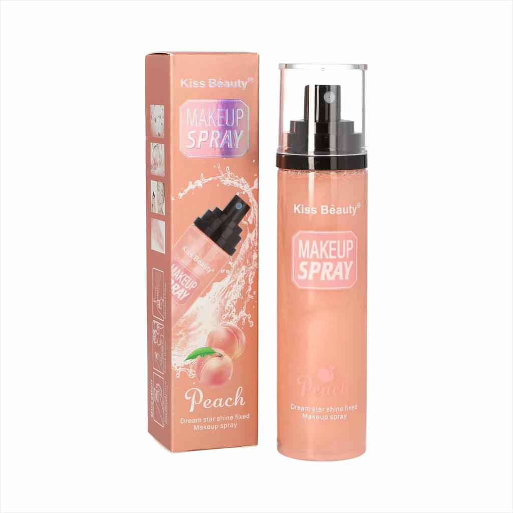 KISS BEAUTY MAKEUP SPRAY PEACH 110ML / SHINNING MAKEUP SPRAY PEACH