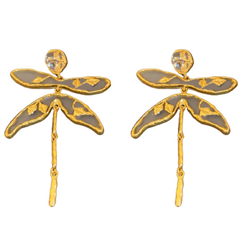 Anting Vintage Metal Geometris Capung Butterfly Earrings Panjang Rumbai Stud Earrings Untuk Perhiasan Wanita Berkualitas Tinggi