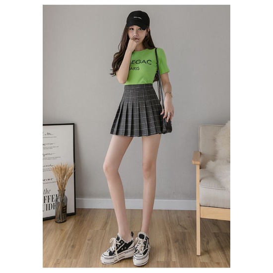 GirlWish Korean Pleated Skirt / Korean Mini Skirt / Rok Mini Korea / Rok Lipit