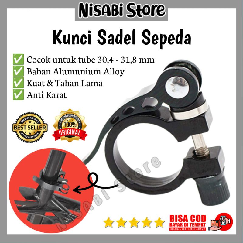 Kunci Sadel Sepeda Quick Release Untuk Seatpost 39,4 mm Klem Saddle Besi Bike Seat Tube Clamp Bolt C