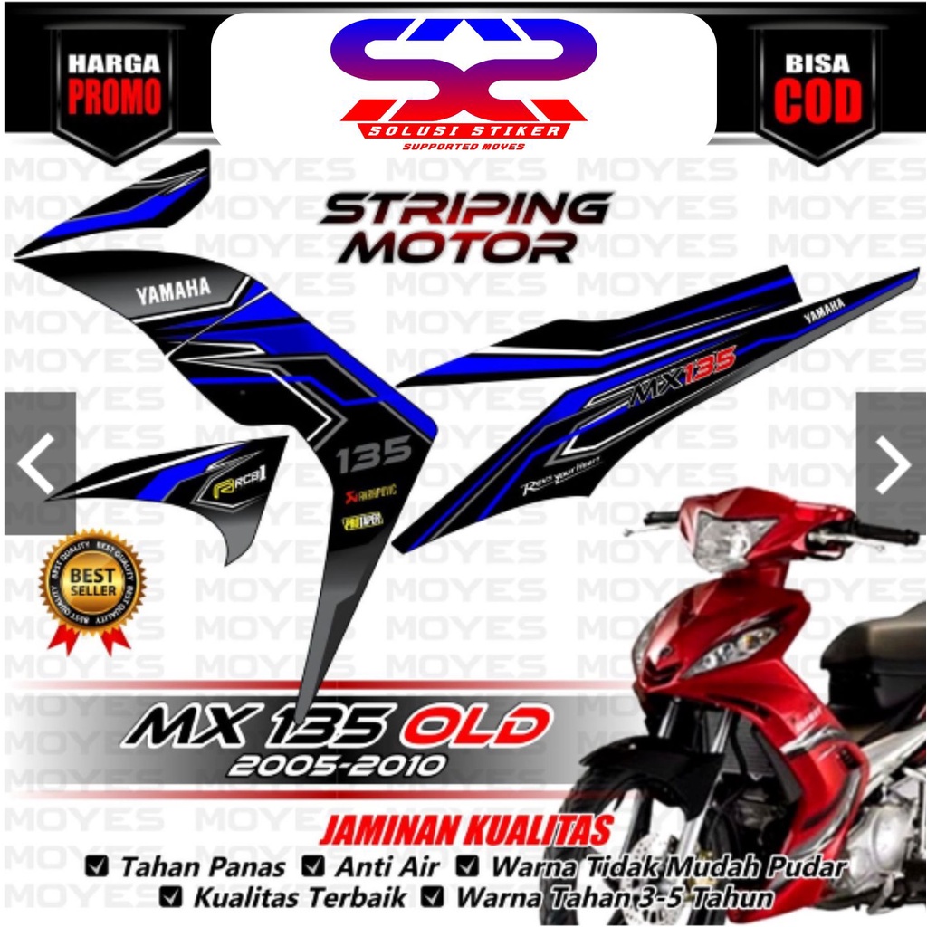 STRIPING STIKER JUPITER MX  135 old Striping Lis Motif Keren