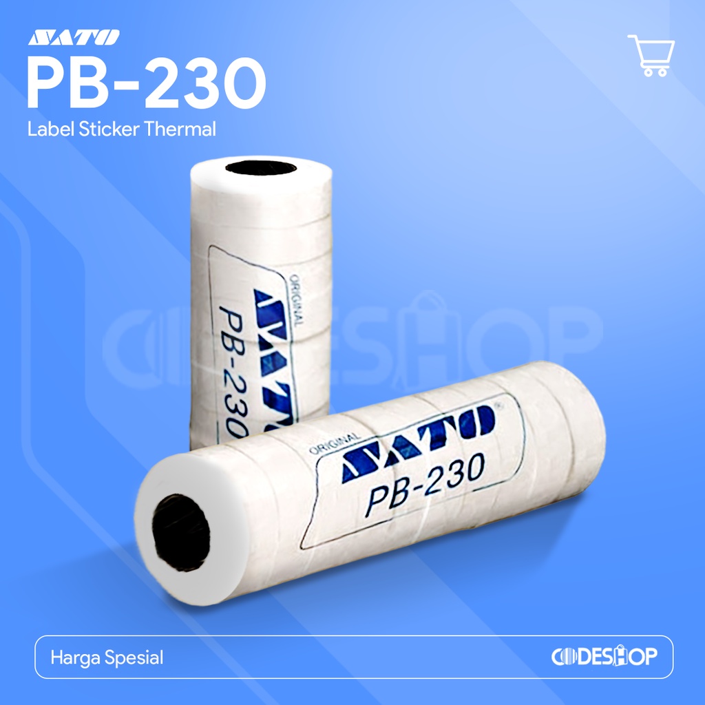 

Sticker Hand Label Sato PB-230 Warna Putih Isi 10 Roll