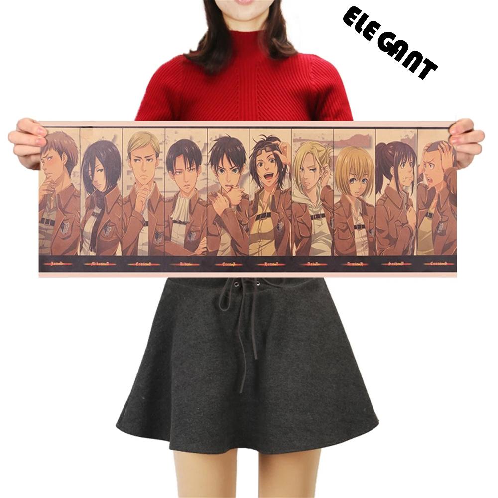 [Elegan] Wallpaper Dinding Attack on Titan Spesial Klasik Koleksi Karakter Kartun Dinding Asrama Karakter Anime Poster Flip Chart