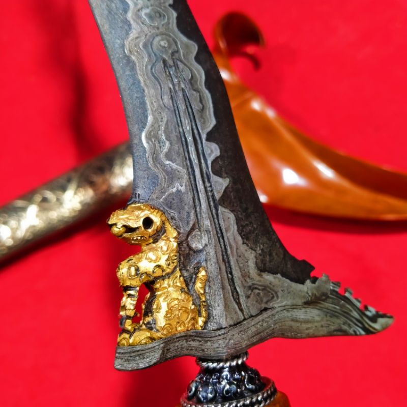 Keris Singo Barong Pamor Uler Lulut Tangguh Kamardikan