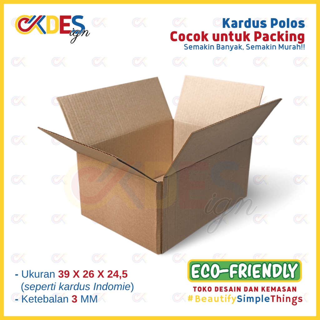 

Kardus Polos 39 X 26 X 24,5 cm Single Wall 3 MM Karton Box Packing