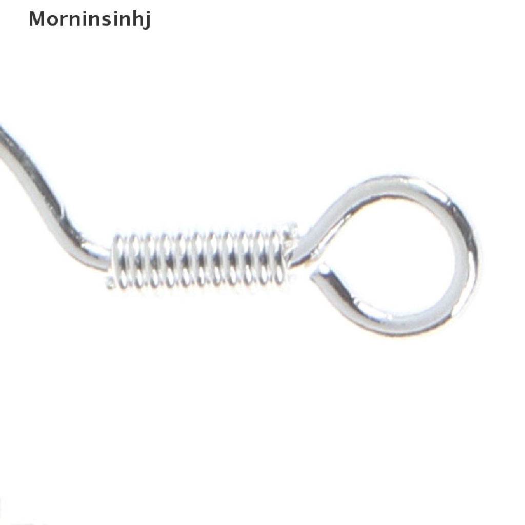 Mornin 50 Pcs 925 Sterling Silver DIY Anting Kait Bola Perhiasan Aksesori Kawat Telinga id