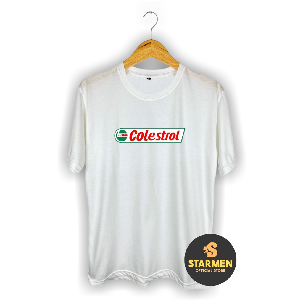 Kaos Distro Pria T-Shirt Motif Kata Kata COLESTROL