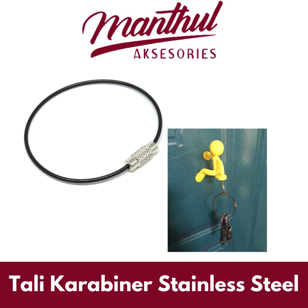 Tali Karabiner Stainless Steel Wire Keys Hanging - 201380