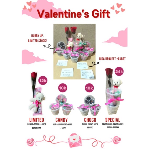 

Kado Hadiah Coklat Bunga Boneka Valentine's Gift