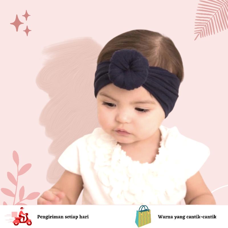 Bandana Bayi Donat/Headband Baby Newborn/Bando Anak umur 0-3 Tahun