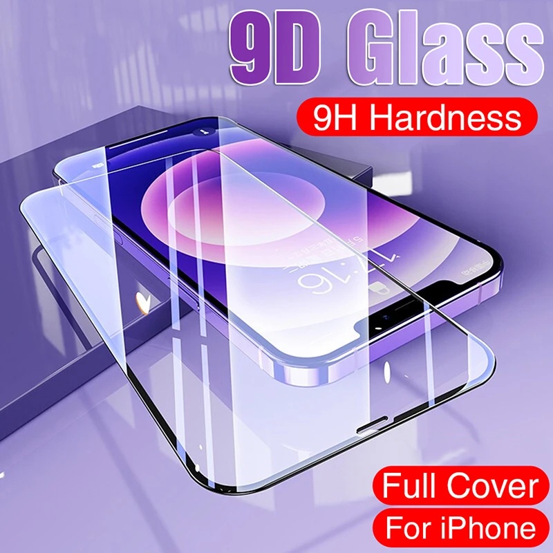 Pelindung Layar Tempered Glass 9D Untuk IPhone 14 Pro Max XR XS Max X 8 7 6 6s Plus