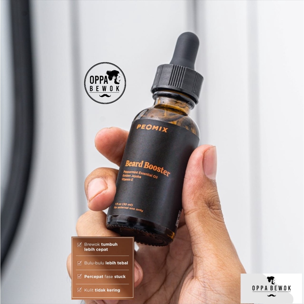 [ MINOXIDIL BOOSTER ] Peomix Minoxidil Booster 100% Original Bread &amp; Hair Treatment terbaru free sisir ( mempercepat pertumbuhan rambut brewok jambang alis kumis )